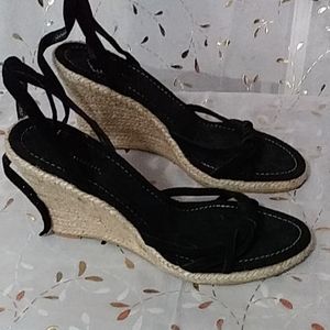 Banana Republic black suede espadrilles